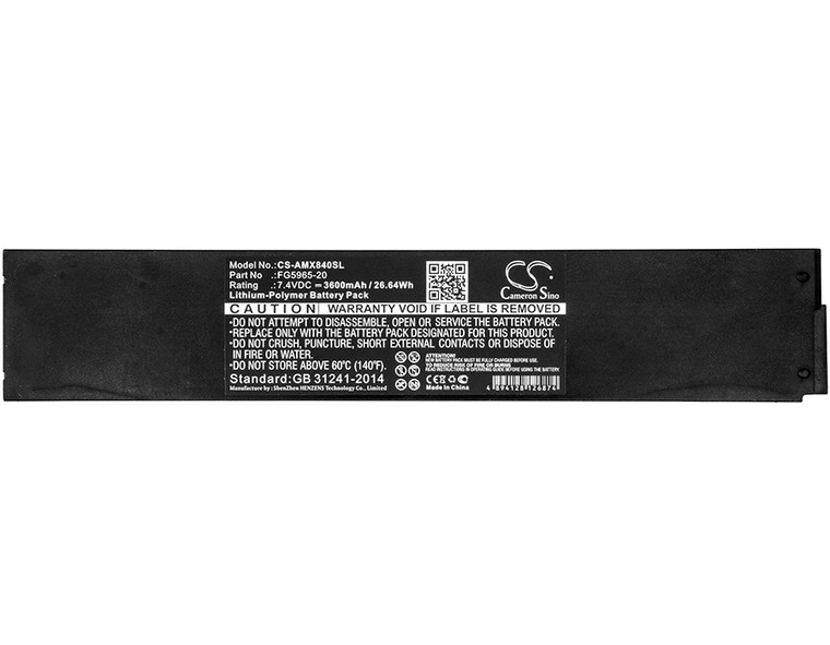 Battery for AMX FG5965-20 MVP Touch Panels MVP-8400 Modero ViewPoint MVP-8400i