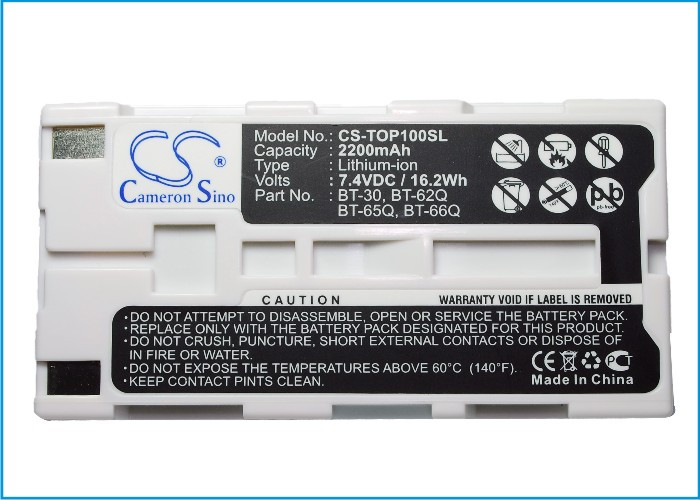 Battery for Topcon BT-30 BT-62Q BT-66Q FC100 FC-100 FC-200 FC2000 Sokkia SHC2500