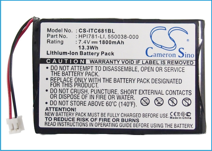 Battery for Intermec Norand 550038-000 HPI781-LI 680 681 682 781 782T PB20A