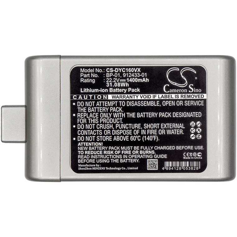 Battery for Dyson Vacuum 12097 912433-01 912433-03 BP-01 D12 DC16 Animal 1400mAh