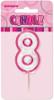 GLITZ PINK AGE 8 CANDLE Code 37918