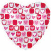 211103 HEART BLOCK PATTERN FOIL BALLOON 45cm  includes Helium & Ribbons