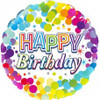 210400 COLOURFUL CONFETTI H' BIRTHDAY  includes Helium & Ribbons