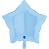 G192M00B STAR MATTE BLUE 45CM/18 INCH FOIL BALLOON. INC HELIUM & RIBBON