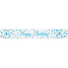 SPARKLING FIZZ BLUE HAPPY BIRTHDAY BANNER 2.7M