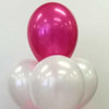 Pearl White & Fushcia Balloon Bouquet FROM $8