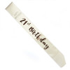 21st Birthday Sash Cream with Rose Gold writing