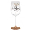 40th Wishes Wine Glass