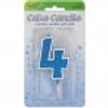 Glitter Numeral #4 Blue 7.5cm