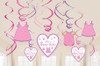 It's A Girl Swirl Decorations P12