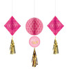 It's A Girl Honeycomb Decorations P3
