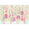 1st Birthday Pink Swirl Decorations P12