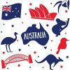 Australian Flag  Napkins P16