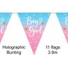 Boy ? Girl Holographic Bunting 3.9m