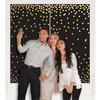 Black with Gold Dots Selfie Backdrop