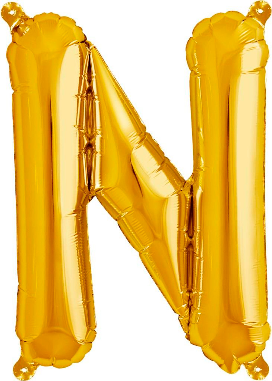 GOLD LETTER N FOIL 35cm E2813