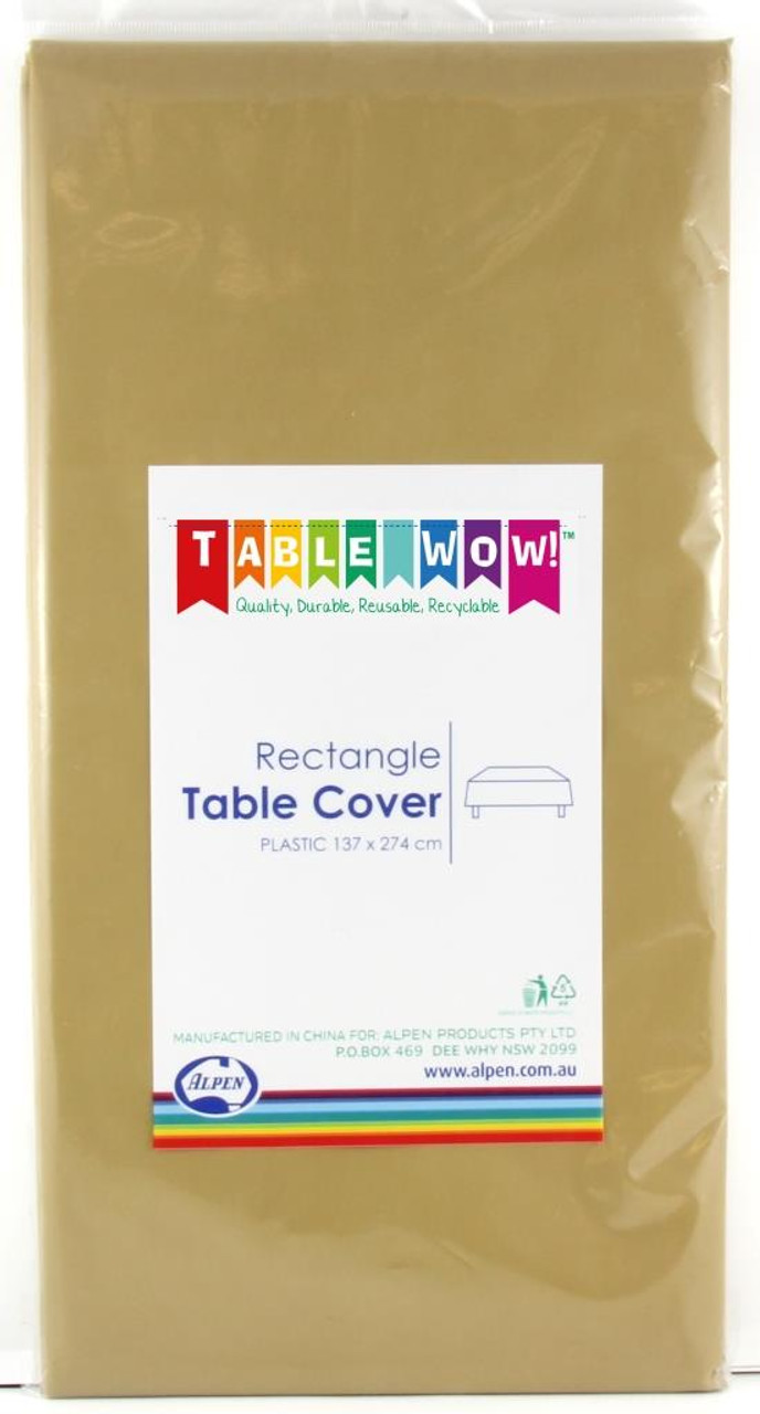 388131 GOLD RECTANGLE T'COVER 137x274cm