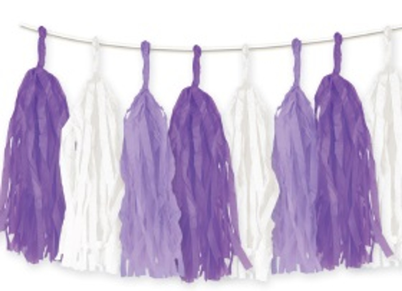 E3142 GARLAND 15 TASSELS PURPLE ( H30CM)