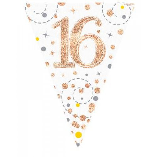 SPARKLING FIZZ  BLACK 16TH BIRTHDAY FLAG BANNER