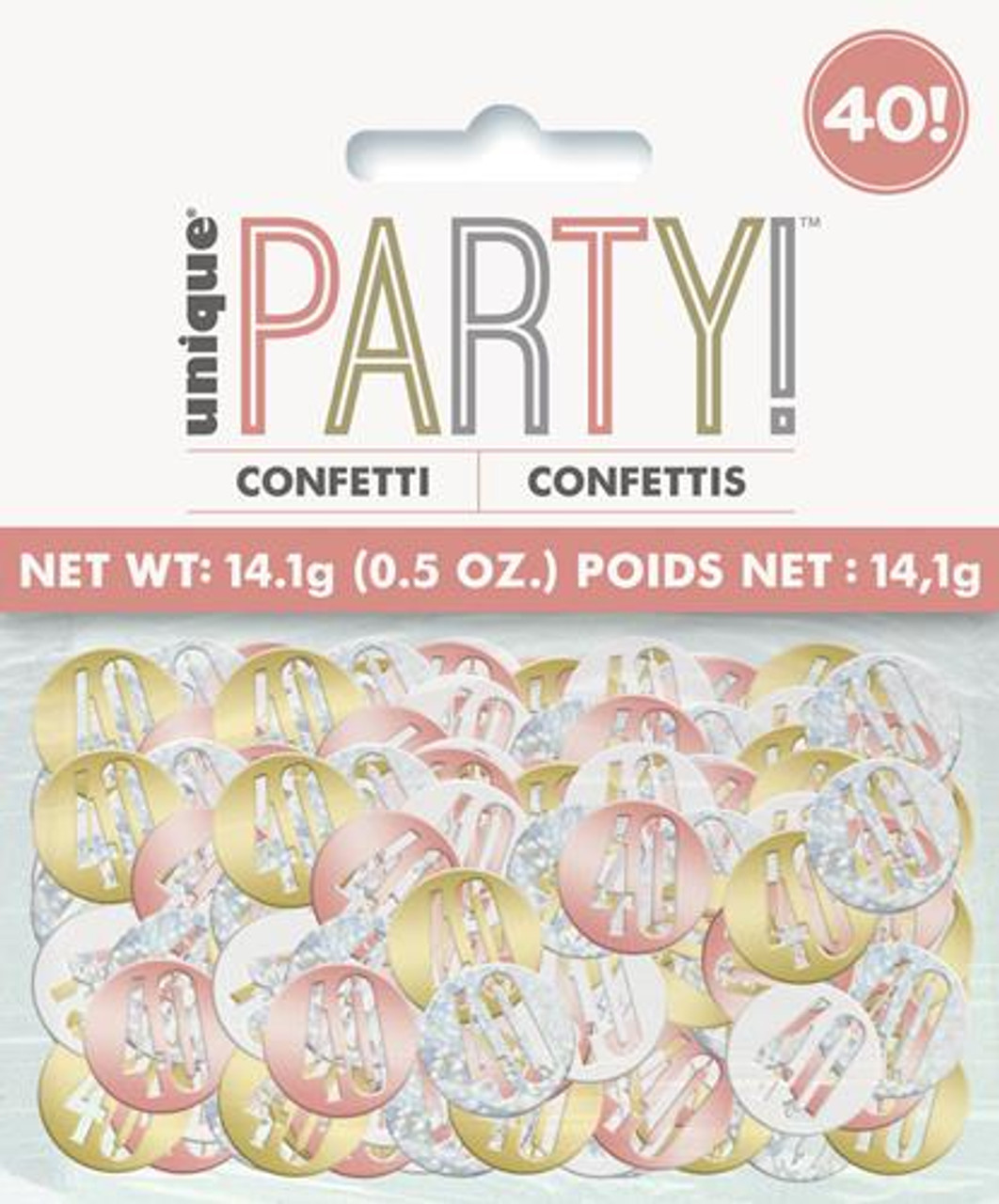 84949 ROSE GOLD 40TH  BIRTHDAY CONFETTI