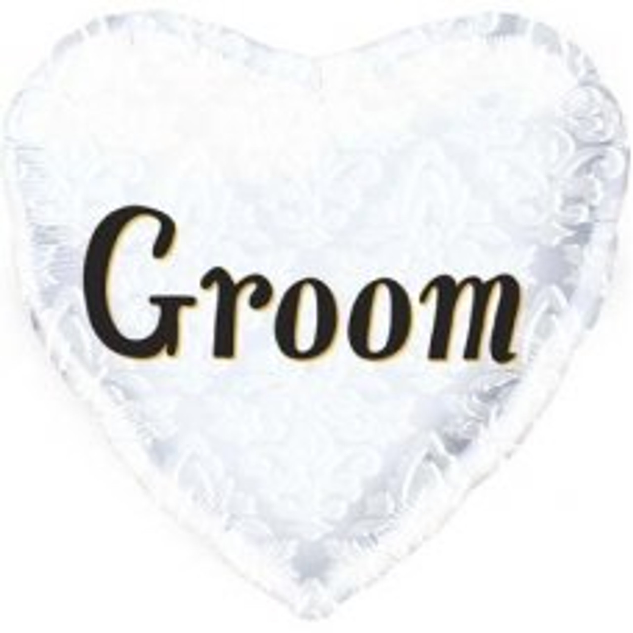 212314 GROOM FOIL BALLOON 45cm  includes Helium & Ribbons
