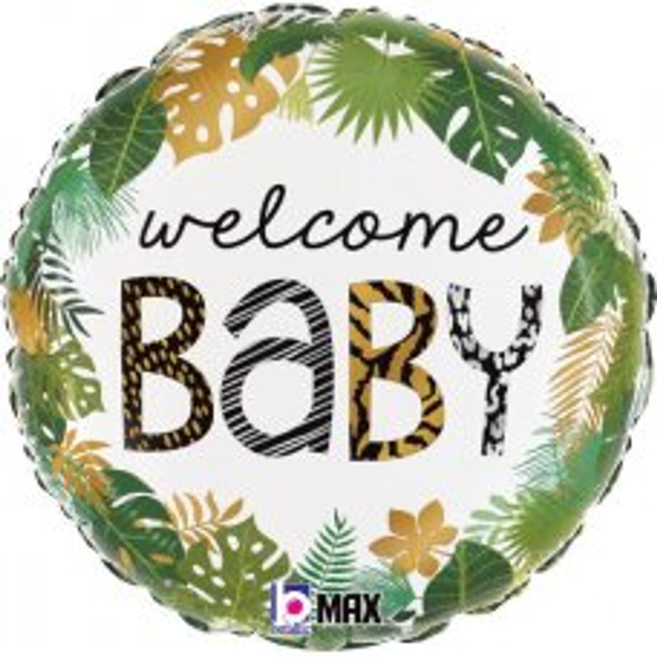 G26224P JUNGLE WELCOME BABY 45CM FOIL BALLOON