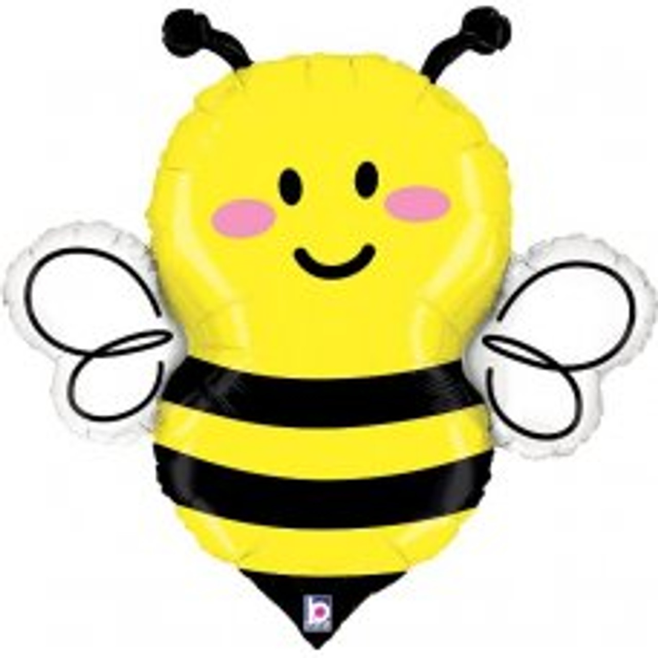 G35688P 34 INCH JUST BEE FOIL BALLOON. INC HELIUM & RIBBON