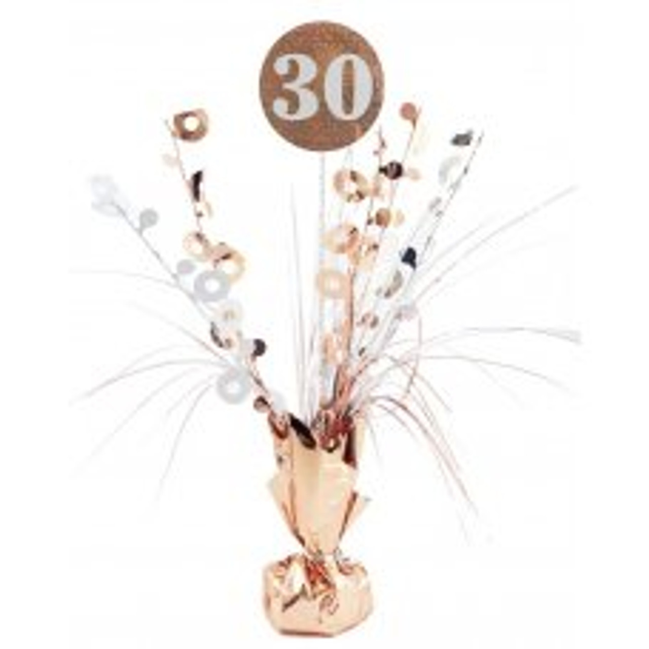 207364 30TH ROSE GOLD & WHITE CENTREPIECE