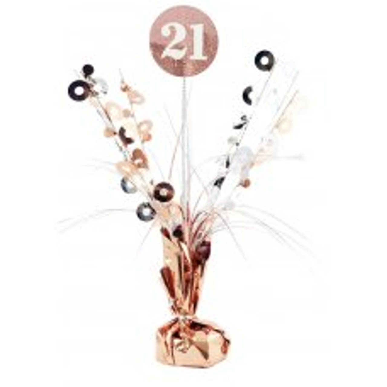 207363 21ST ROSE GOLD & WHITE CENTREPIECE