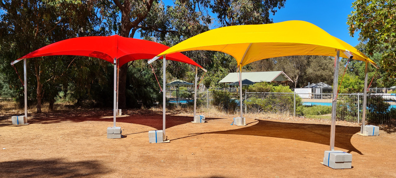 6M x 6M Dome Shade Structure Blue
