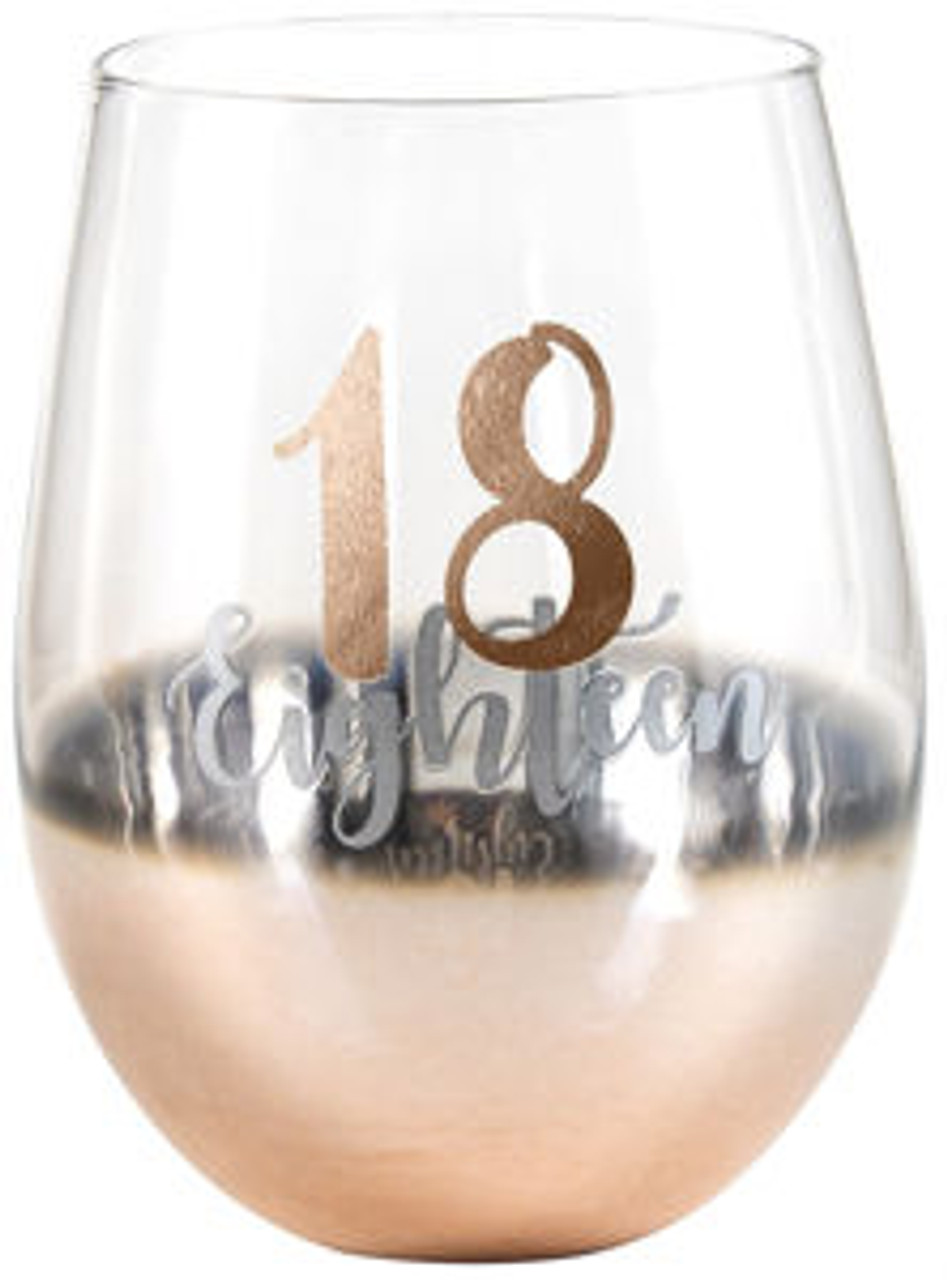 18th Stemless Wine Glass - Various Designs