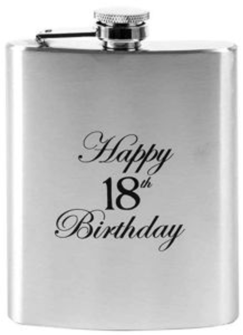 18th Birthday Hip Flask