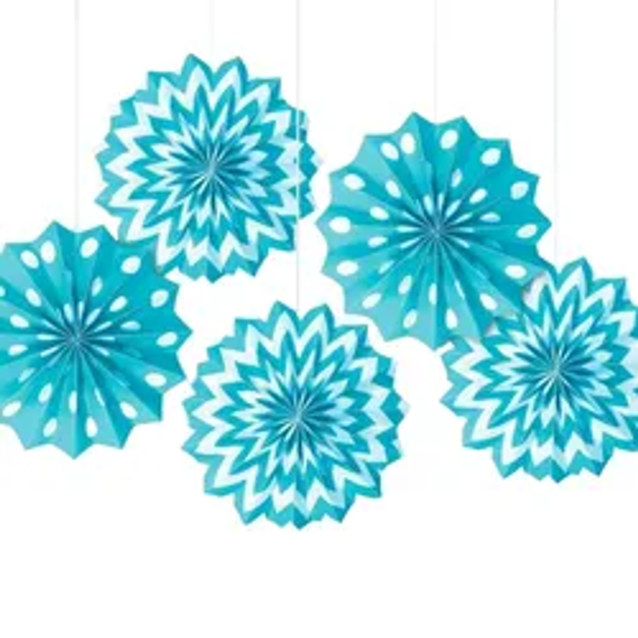 Blue/Teal Hanging Fan 20cm P5