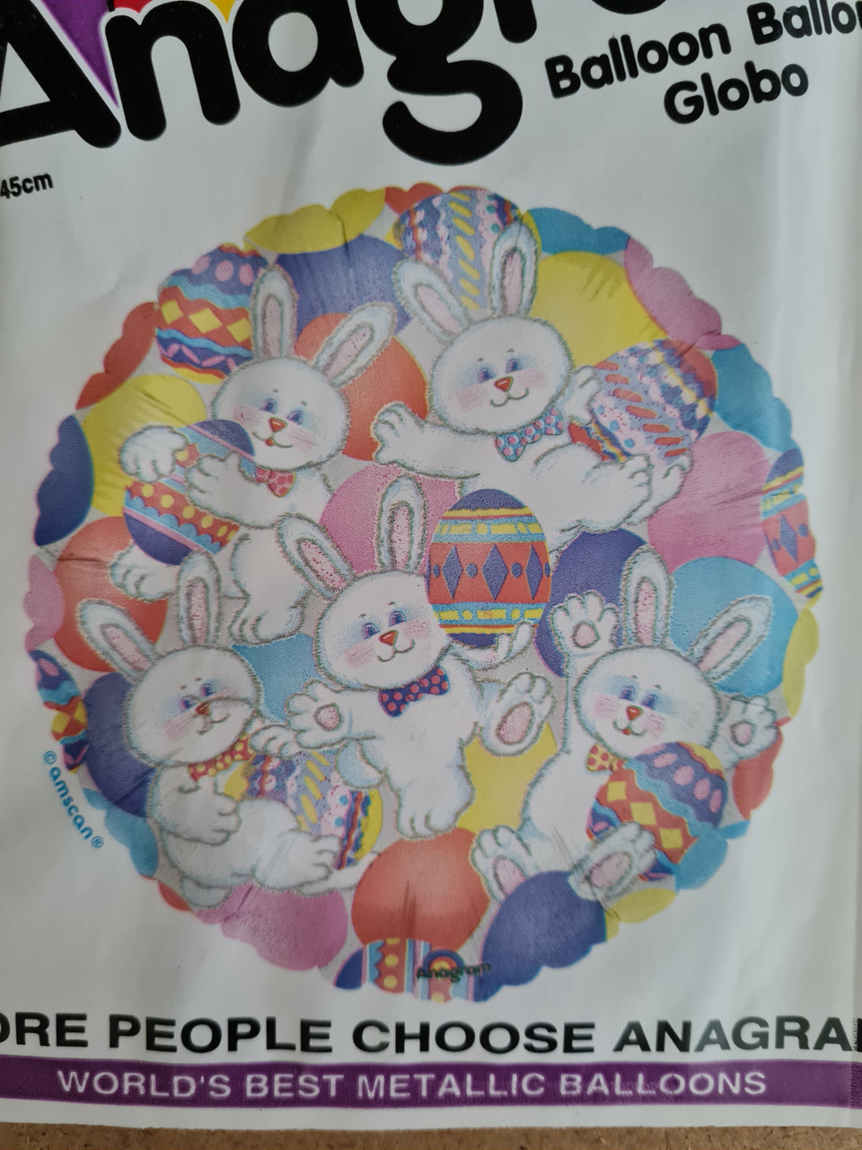 Bunny & Eggs Easter 45cm Foil Balloon
