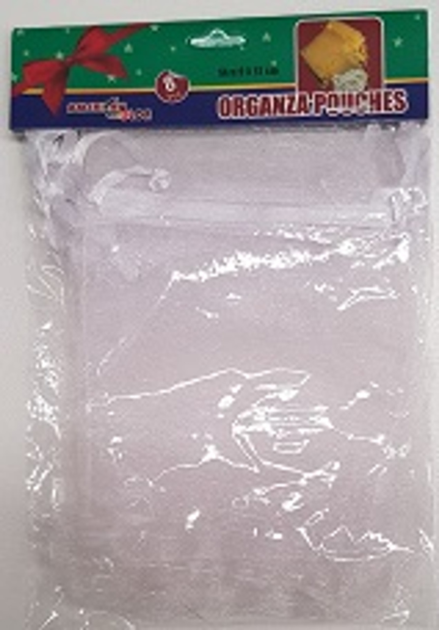 Organza Bag - White 9cm x 12cm