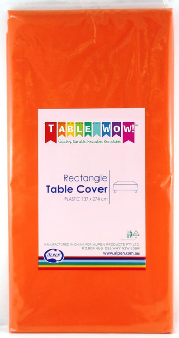 388149 ORANGE RECTANGLE T'COVER 137x274cm