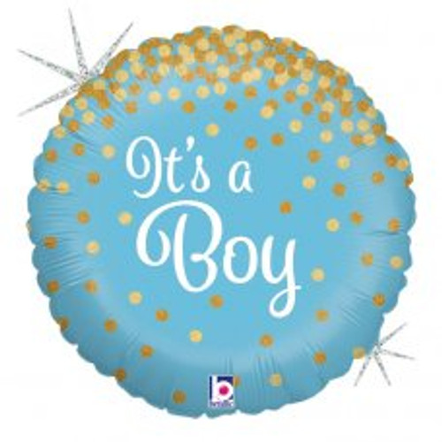 G36587GH GLITTERING ITS A BOY 45CM FOIL BALLOON