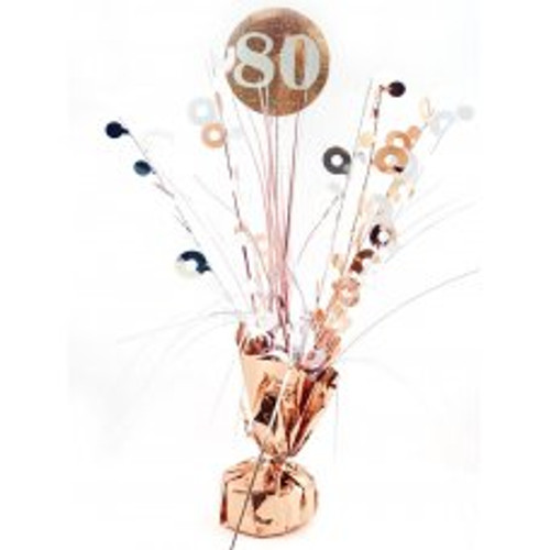 207369 80TH ROSE GOLD & WHITE CENTREPIECE