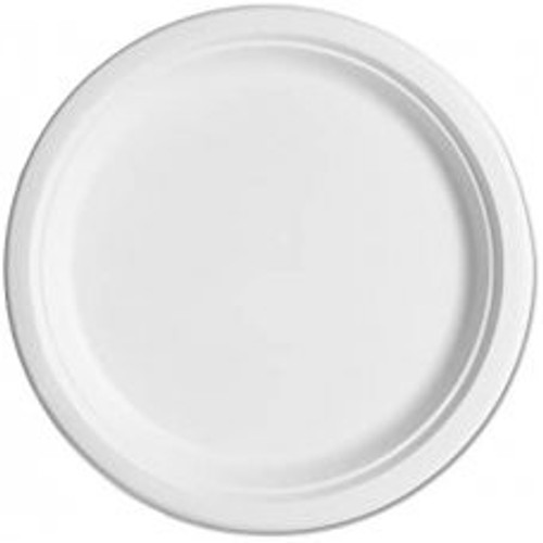 ECO SUGARCANE DINNER PLATES 230MM WHITE PACK 10