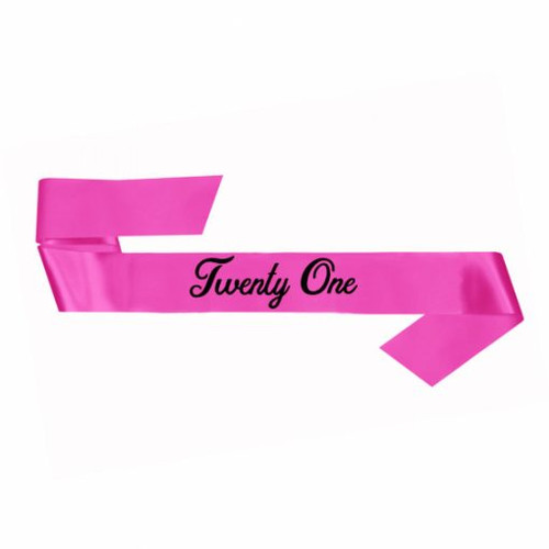 21st Pink Birthday Sash