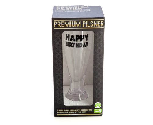 Happy Birthday Pilsner Glass