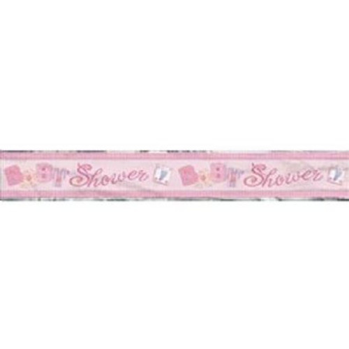 Pink Baby Shower Banner 3.65m