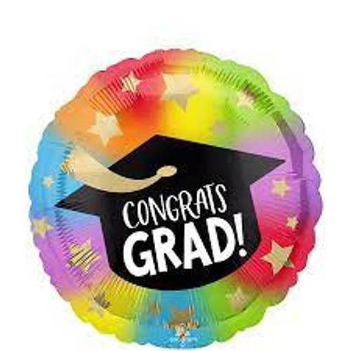 Congrats Grad Colourful 45cm Foil Balloon