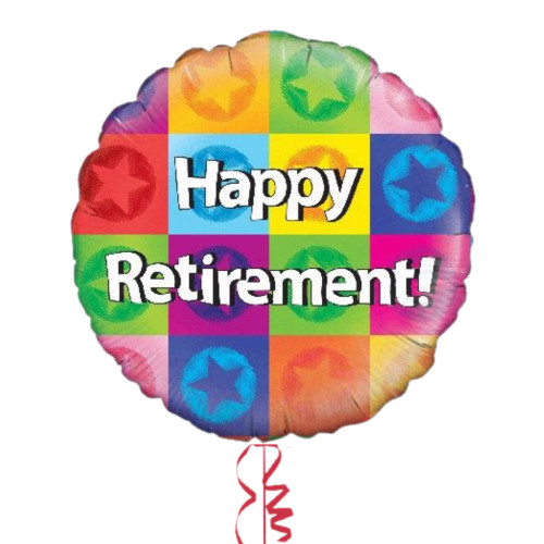 Happy Retirement Stars 45cm Foil Balloon