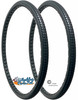 25" X 1 3/8"  SOLID, SOFT ROLL DARK GRAY TIRE. Set of 2