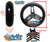 5x1 1/2" Sentinel Caster BLACK Wheel With Soft Polyurethane Tire & 5/16" Bearings