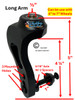 Aluminum Caster Fork, Single-Arm. BLACK  HARD ANODIZE. Can be used with 4"-7" Wheels. Sold as Pair