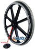 24x1 HD Bariatric Mag Wheel With 2 1/8" Hub. Pair