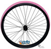 SET of 2,  24" (540mm) 36 Spoke Rim with SHOX Solid Tire in Pink Color