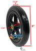 8" X 1" 5 SPOKE BLACK URETHANE TIRE , 1 1/2" HUB - ONE PAIR